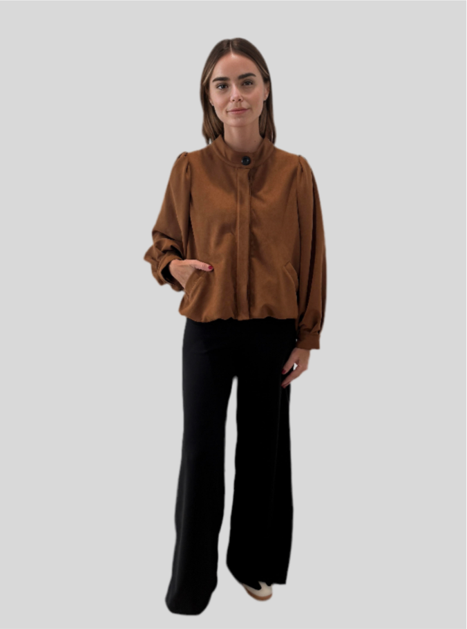CAMEL SUEDE JACKET