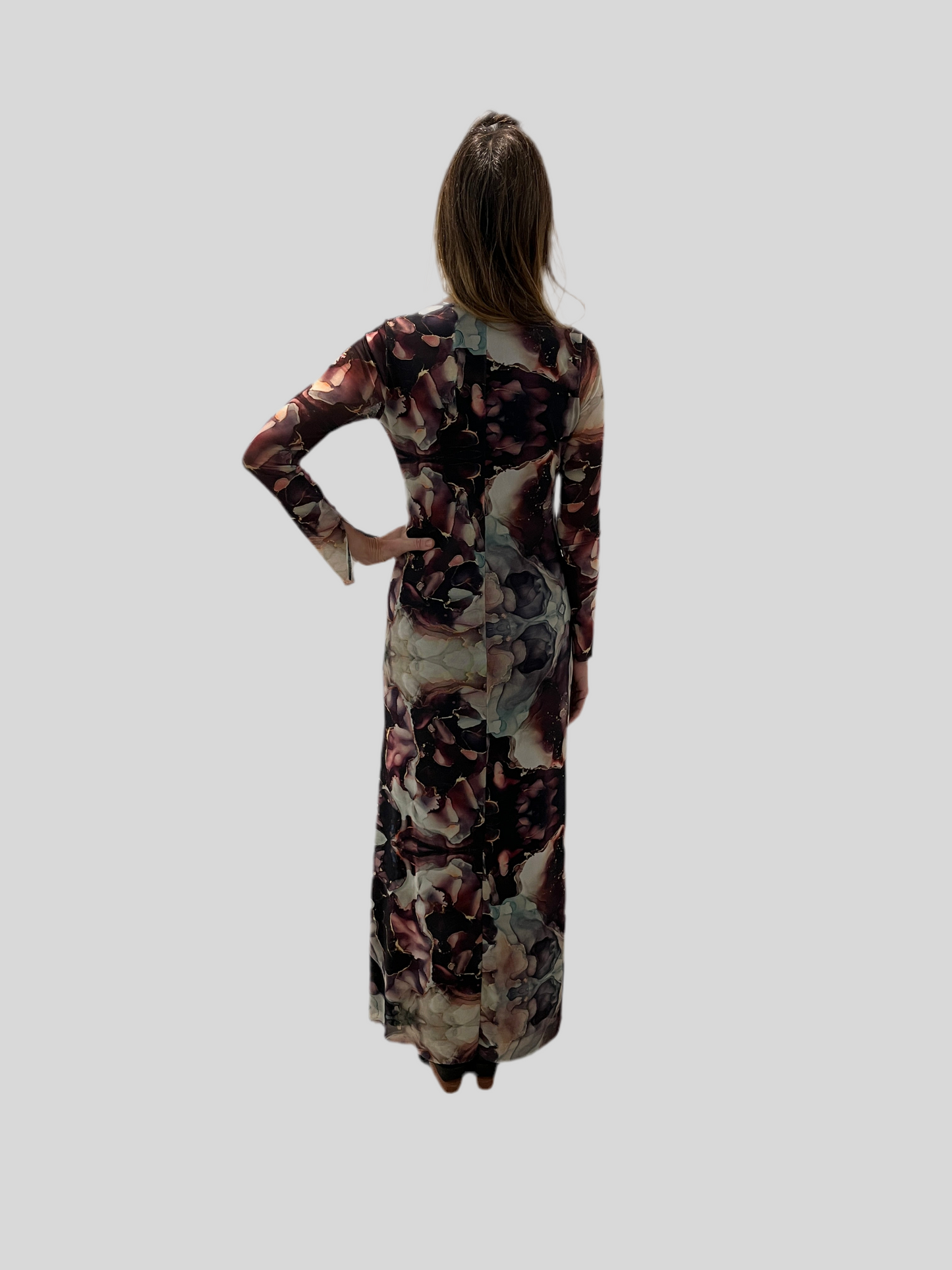 AISSA PRINTED MESH DRESS