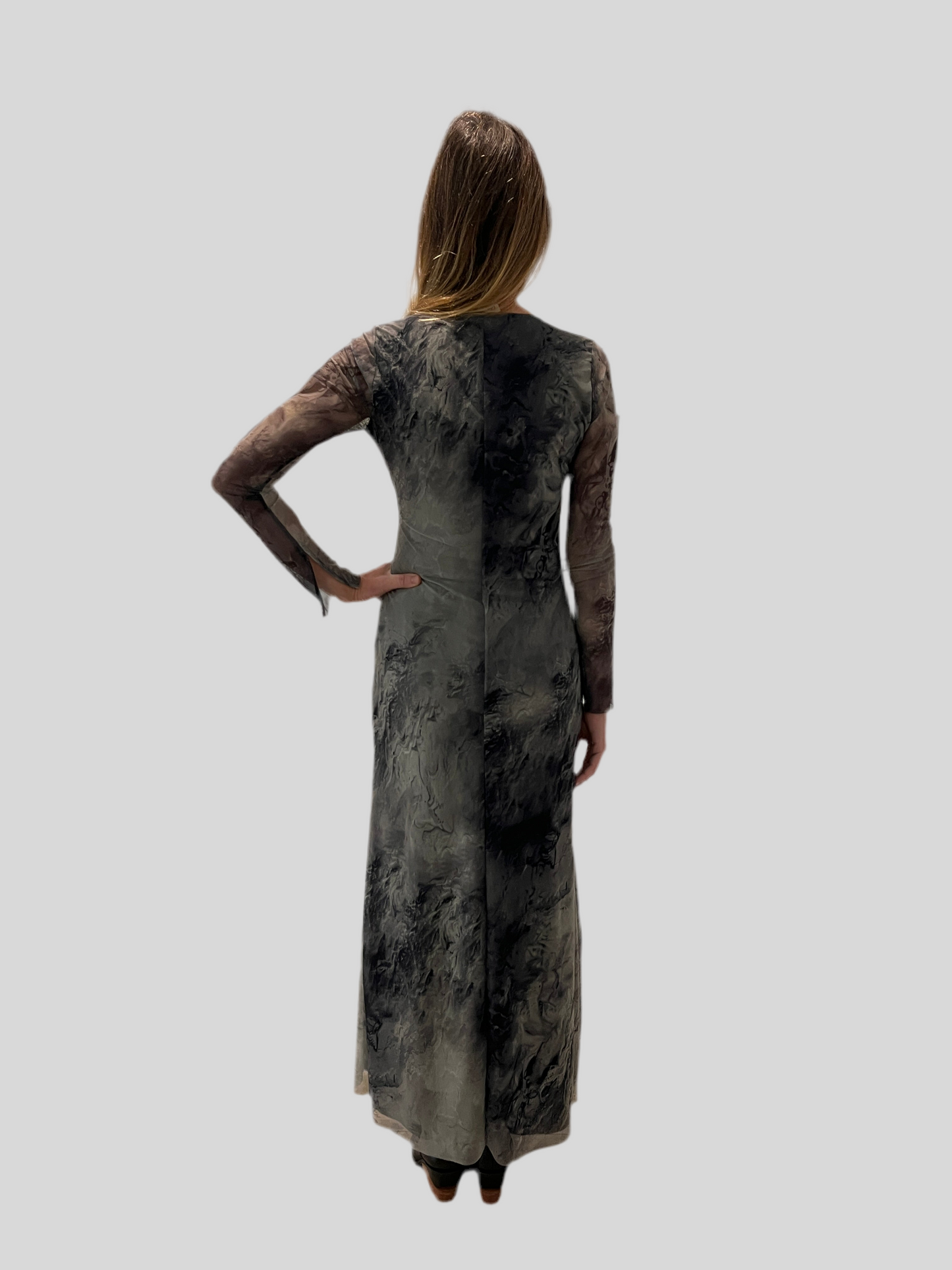 AIDA PRINTED MESH DRESS