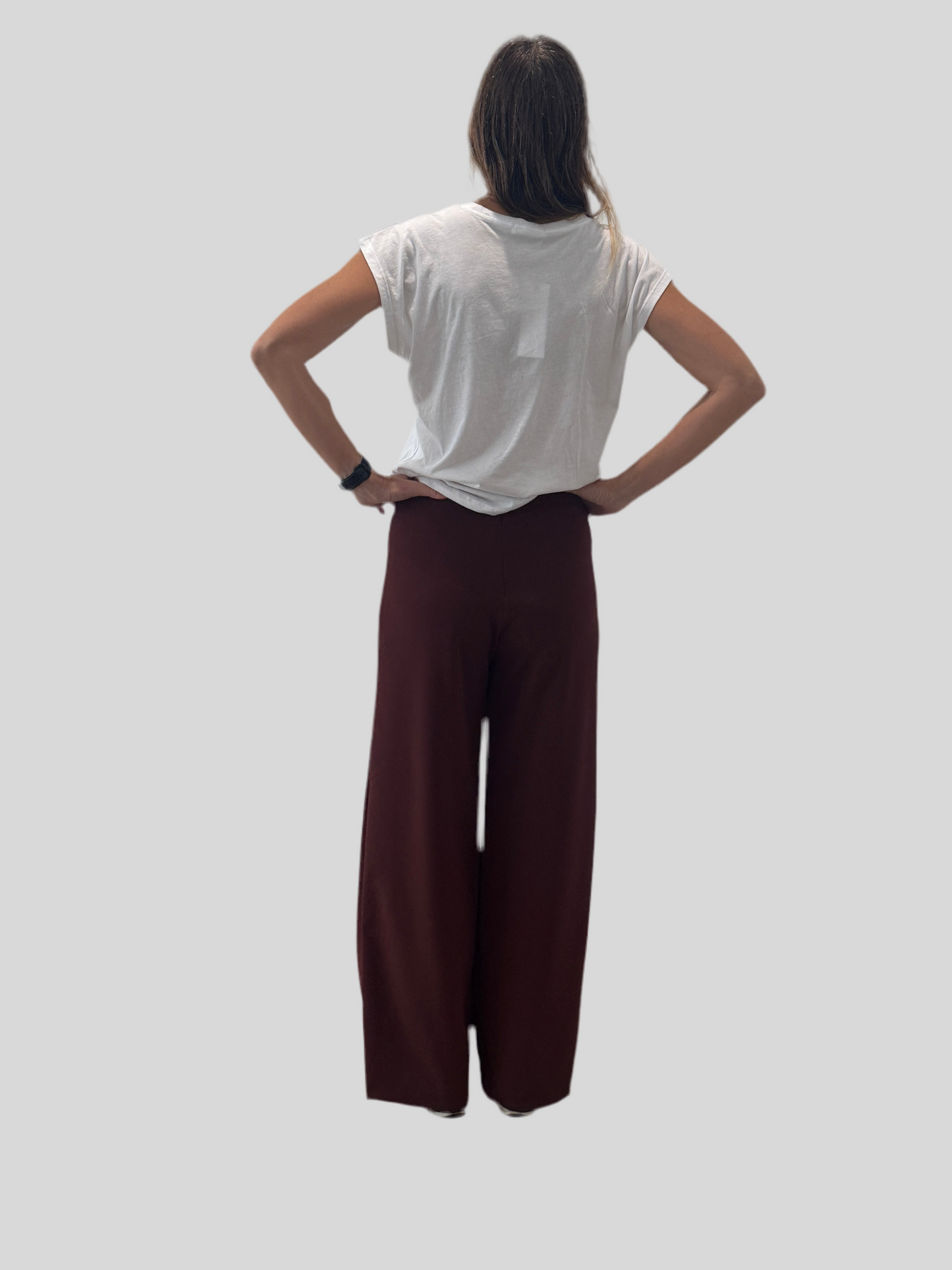 BURGUNDY PALAZZO PANTS