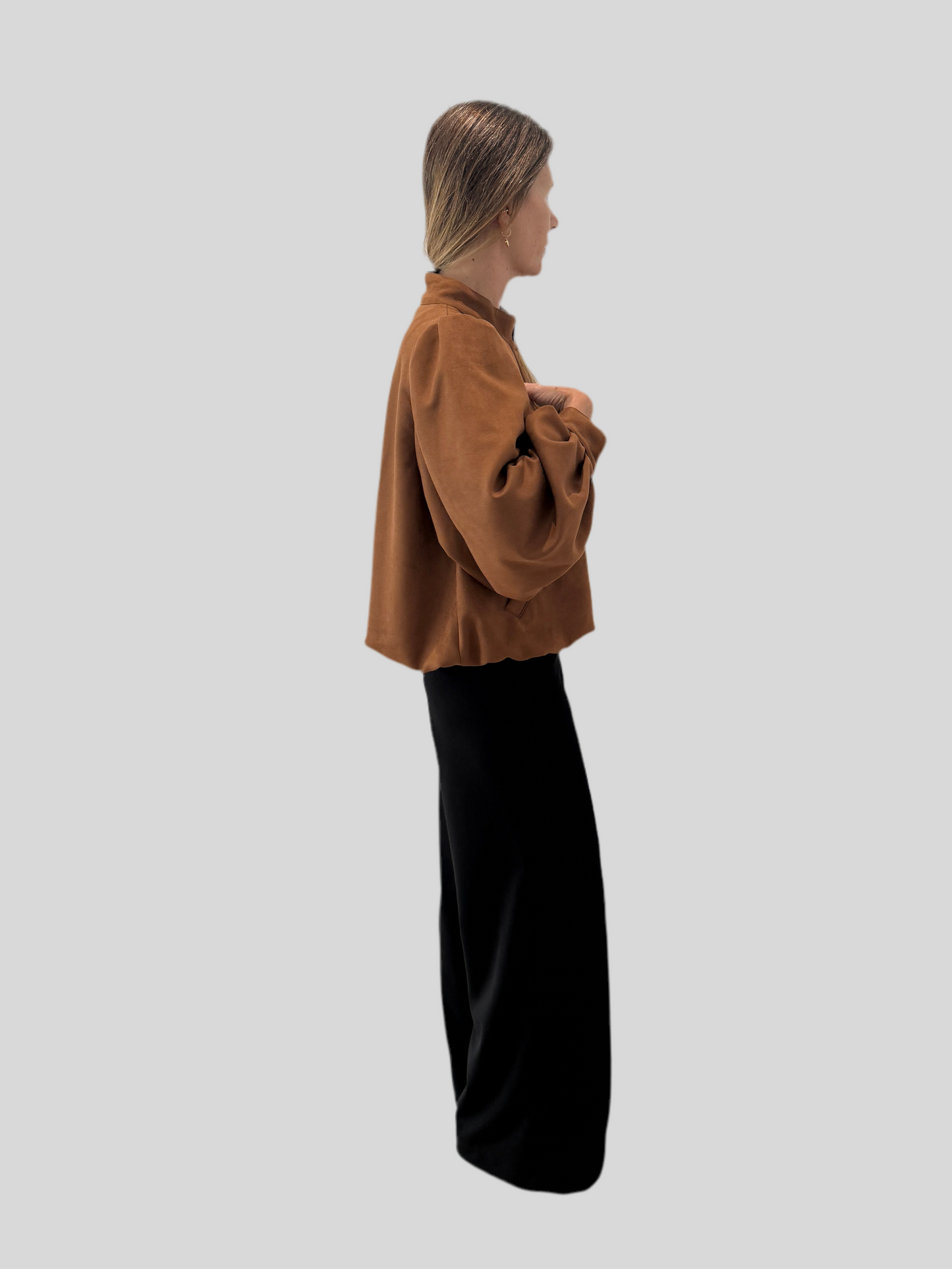 CAMEL SUEDE JACKET