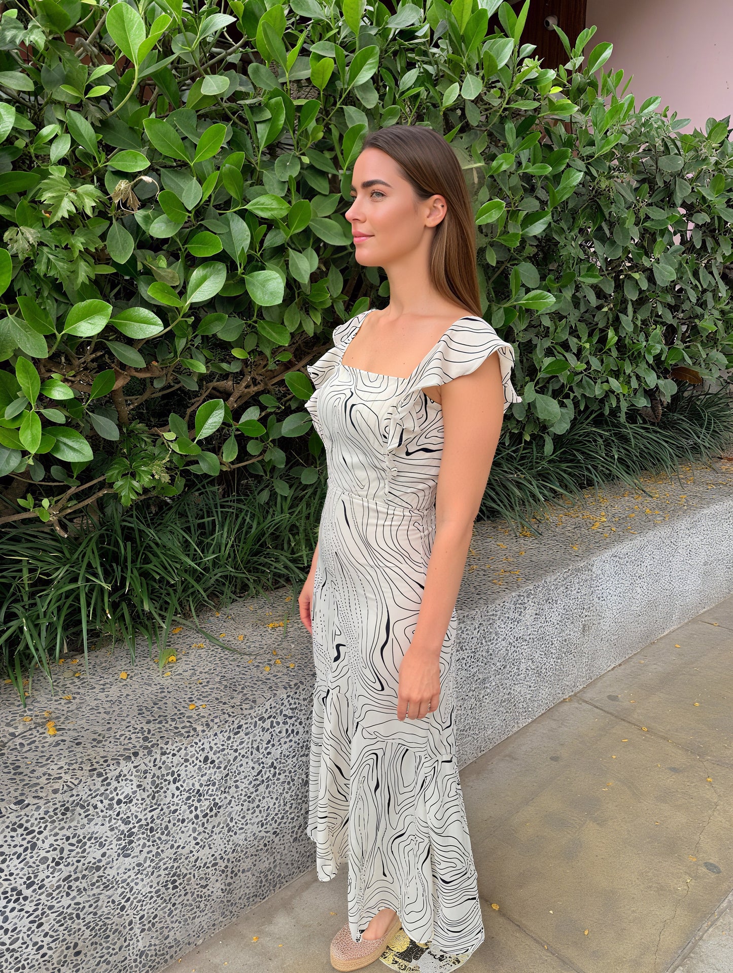 CALA PRINTED SILK DRESS