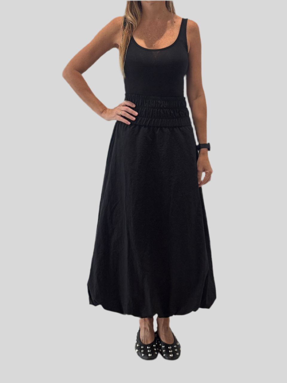 BLACK BALLOON SKIRT