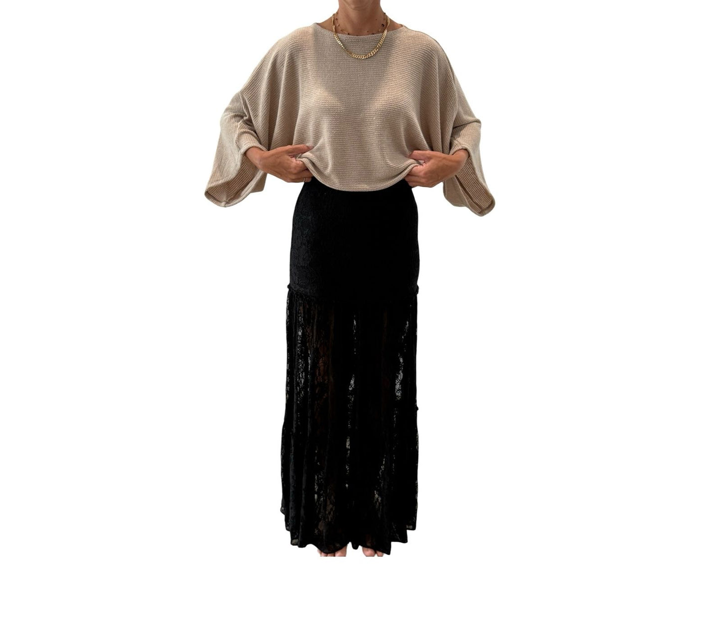 NUDE KIMONO SLEEVE SWEATER