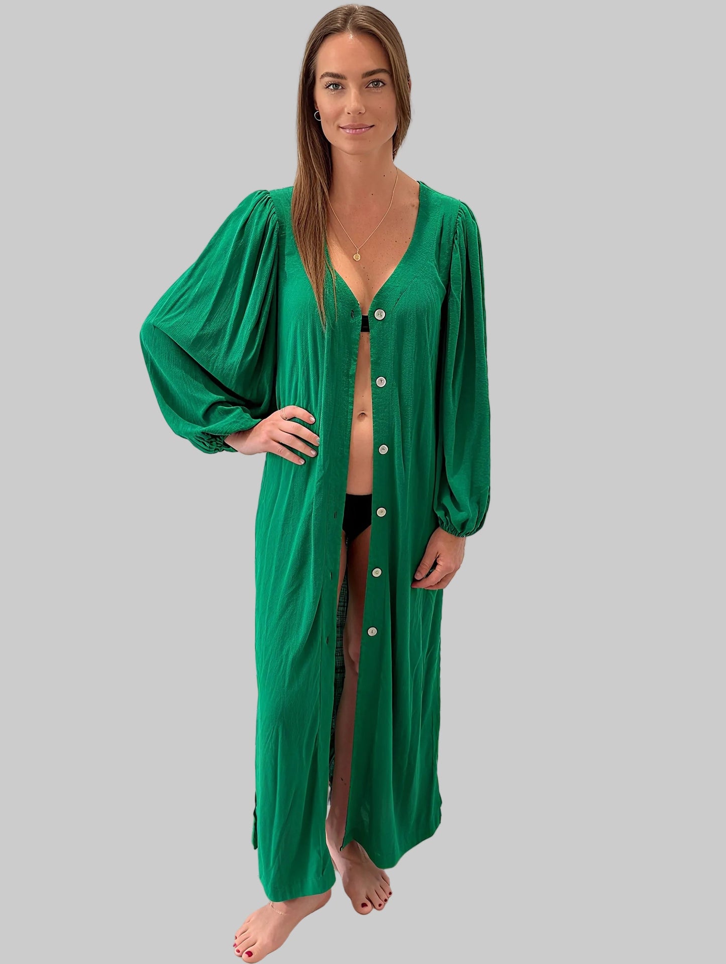 BEACH COVER-UP GREEN