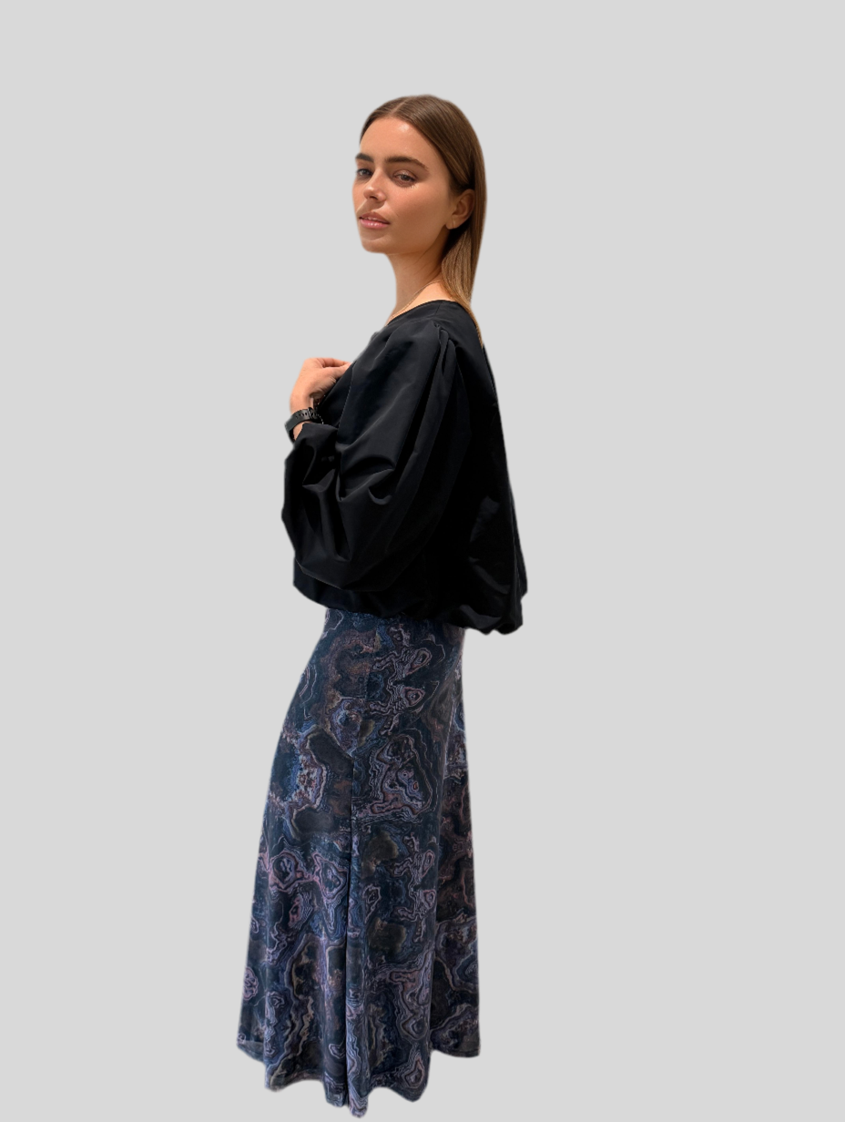NIGHT BLUE NYLON BALLOON JACKETS