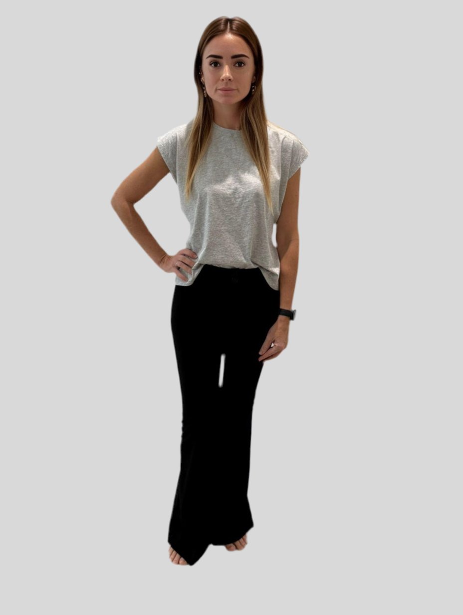 BLACK FLARE PANTS
