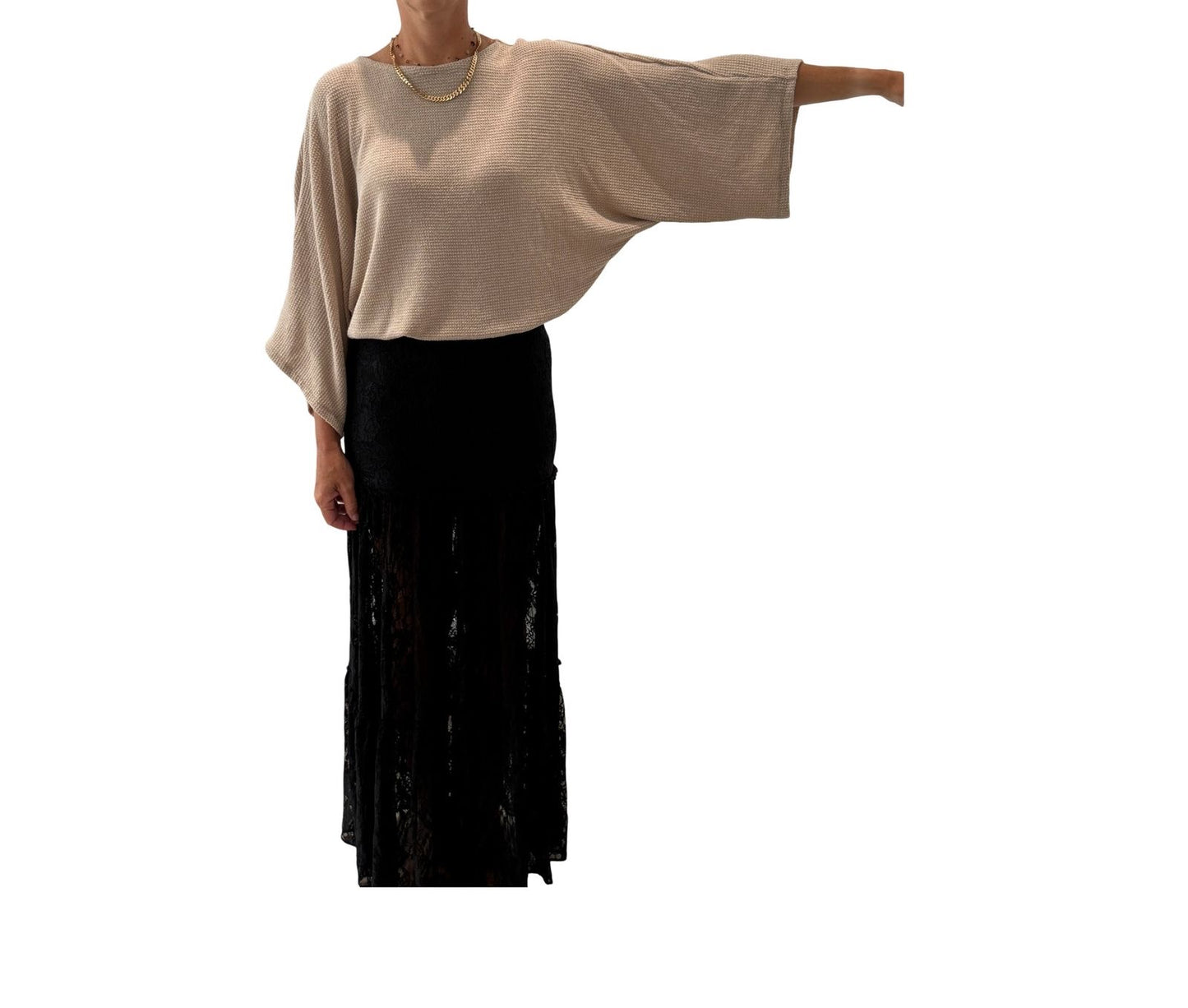 NUDE KIMONO SLEEVE SWEATER