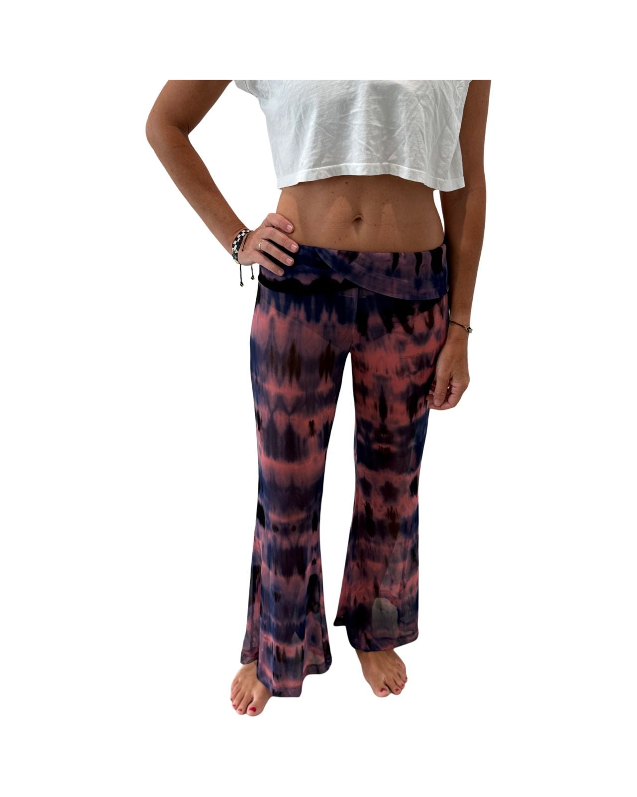 STRAWBERRY & BLACK PRINTED TULLE PANTS