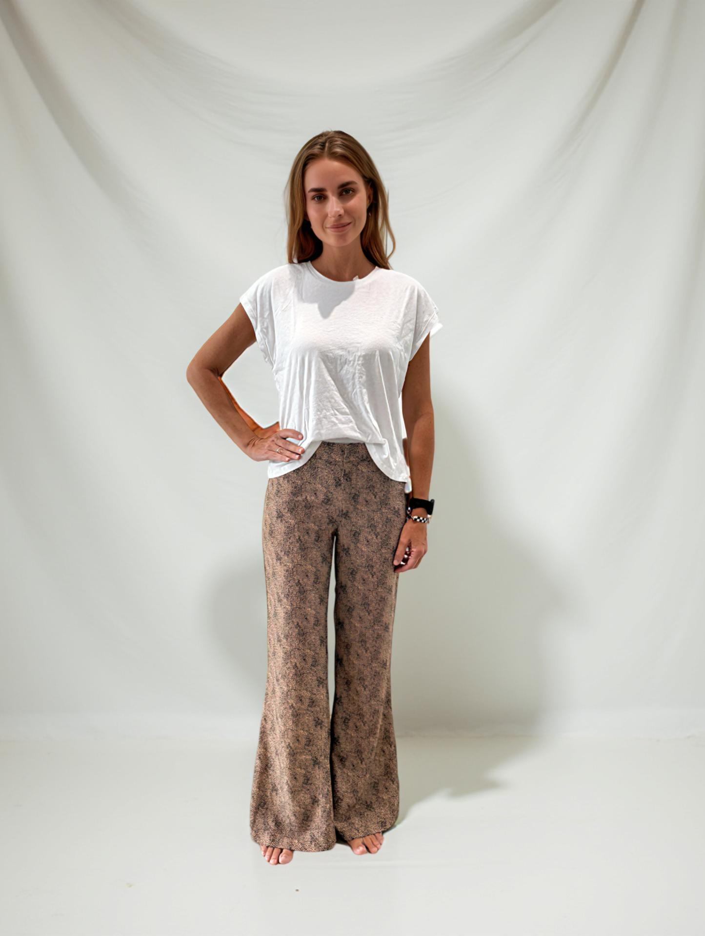 PRINTED BINA SILK PANTS