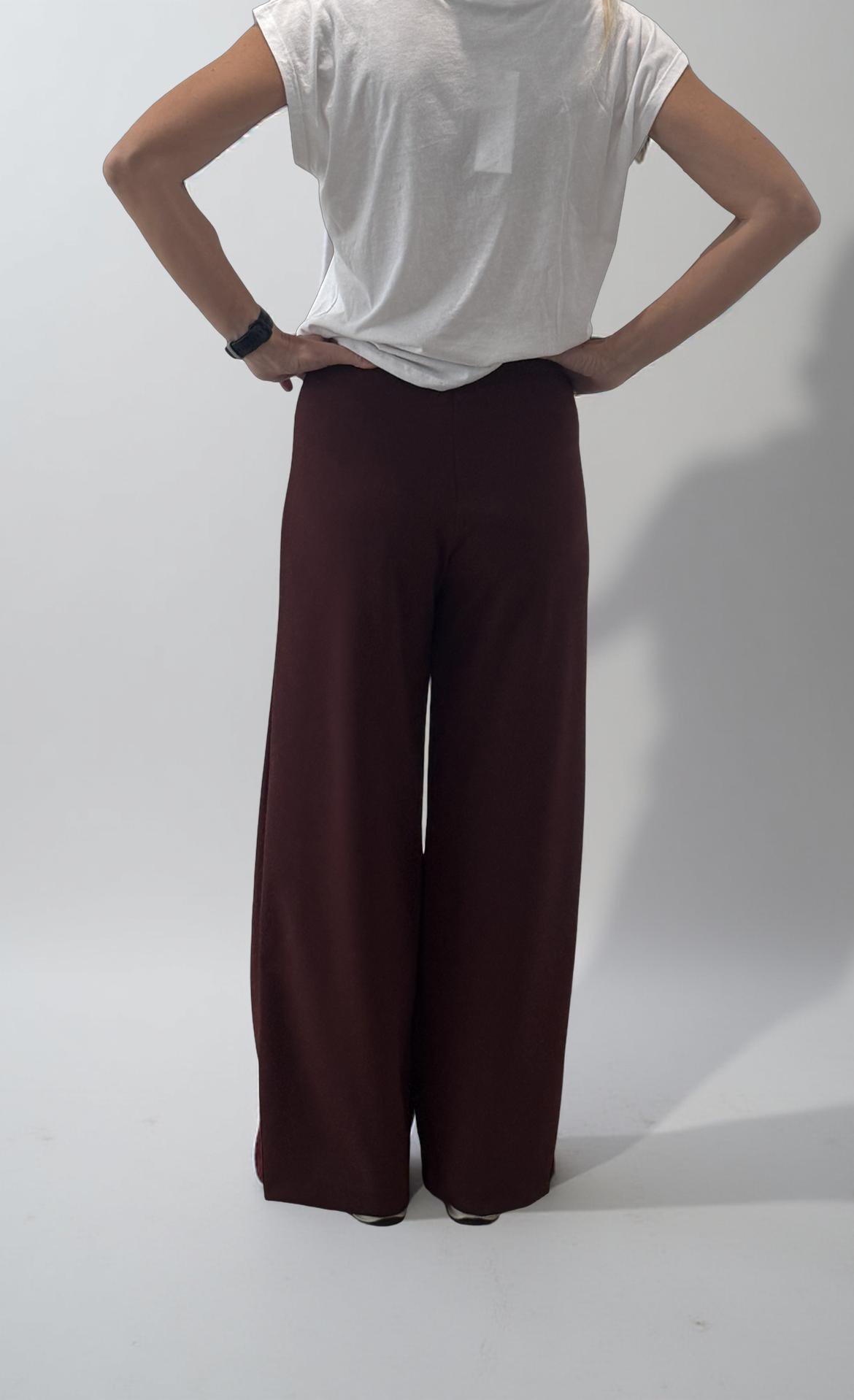BURGUNDY PALAZZO PANTS