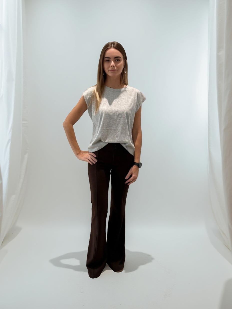 BROWN FLARE PANTS