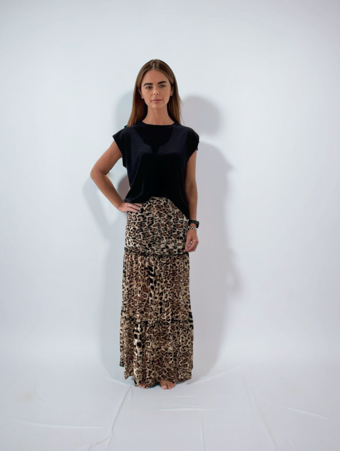 ANIMAL PRINT LACE SKIRT