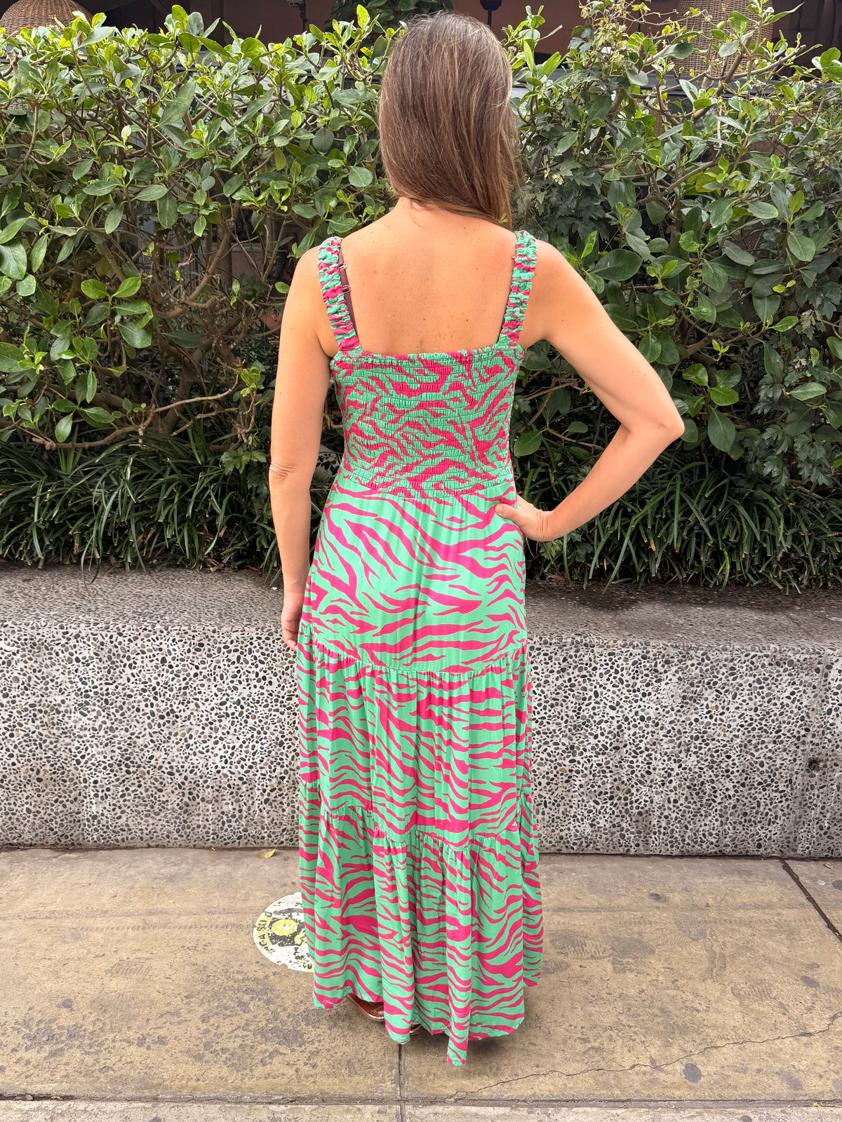 ELARA DRESS - Pink Zebra
