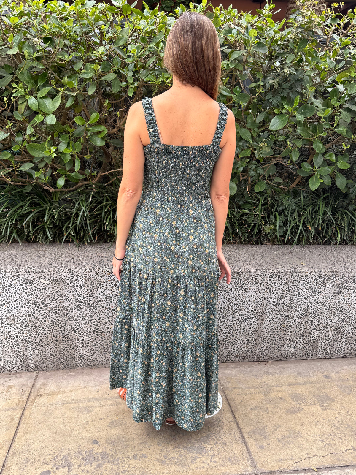 ELARA DRESS - Sage Bloom