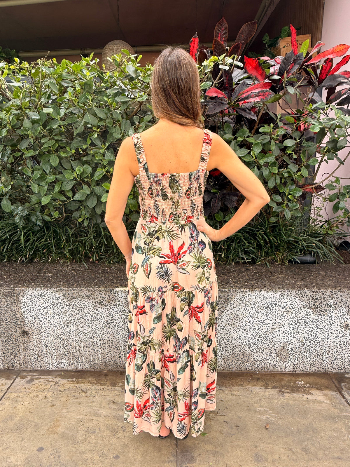 ELARA DRESS - Blush Tropical