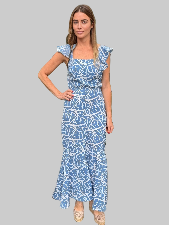 XIA PRINTED SILK DRESS