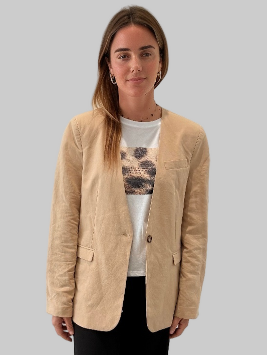 SAND LINEN BLAZER
