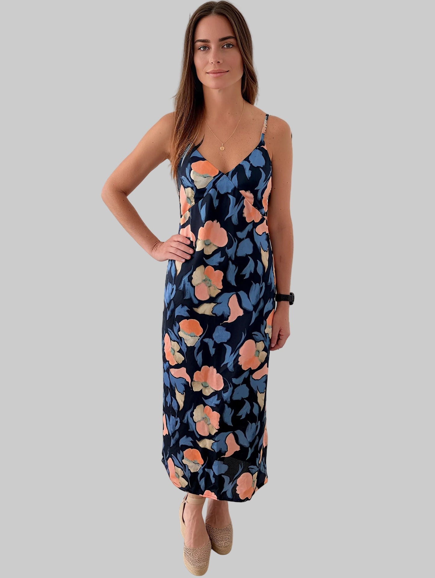 KIRA MIDI SILK DRESS