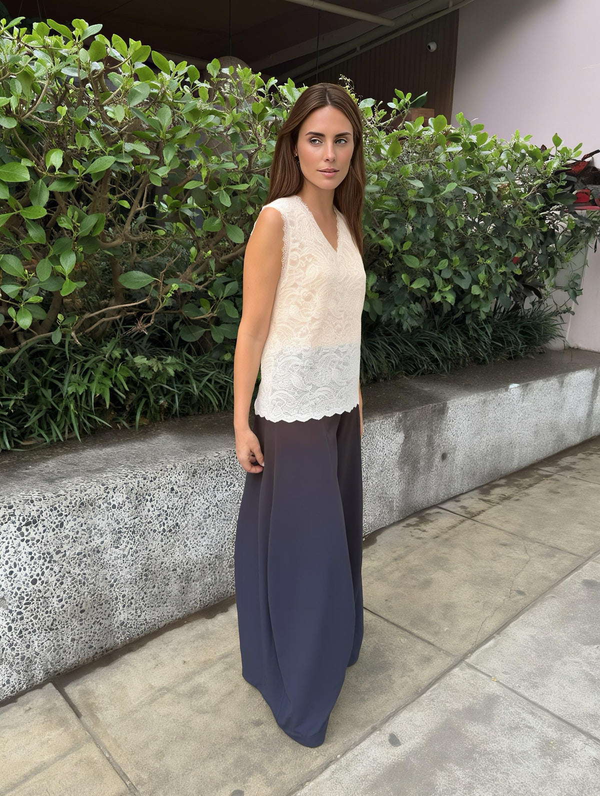AMALFI LACE TOP - IVORY