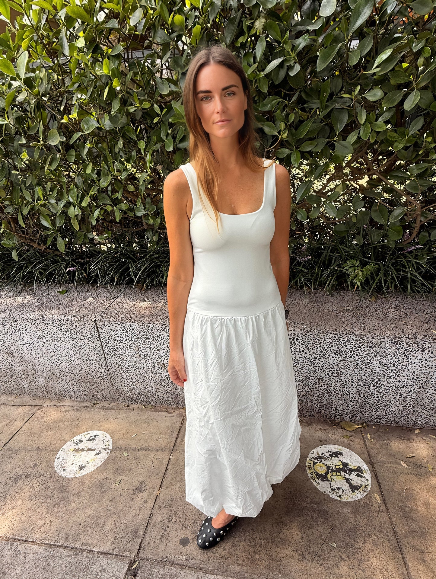 WHITE BALLOON DRESS