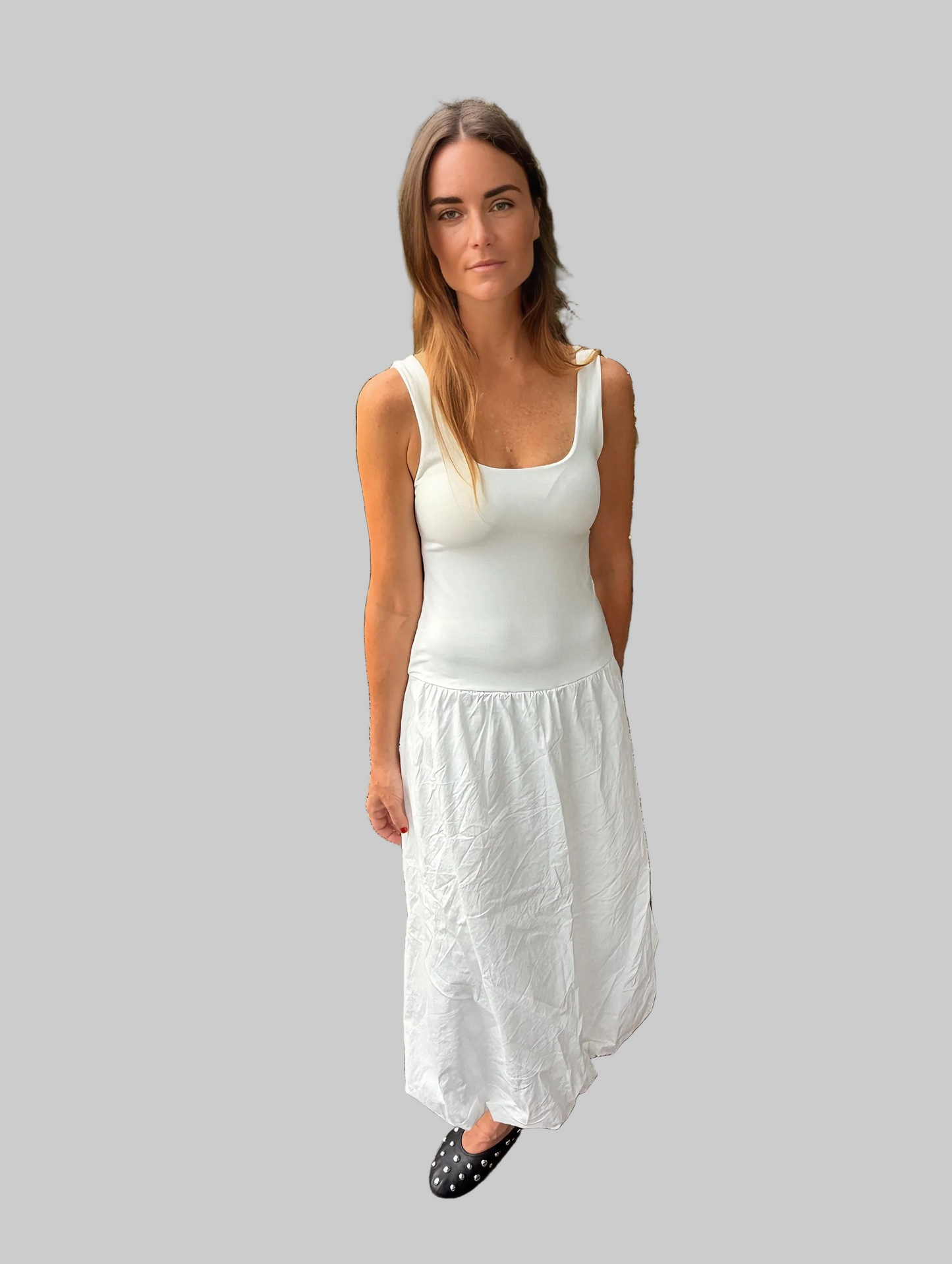 WHITE BALLOON DRESS