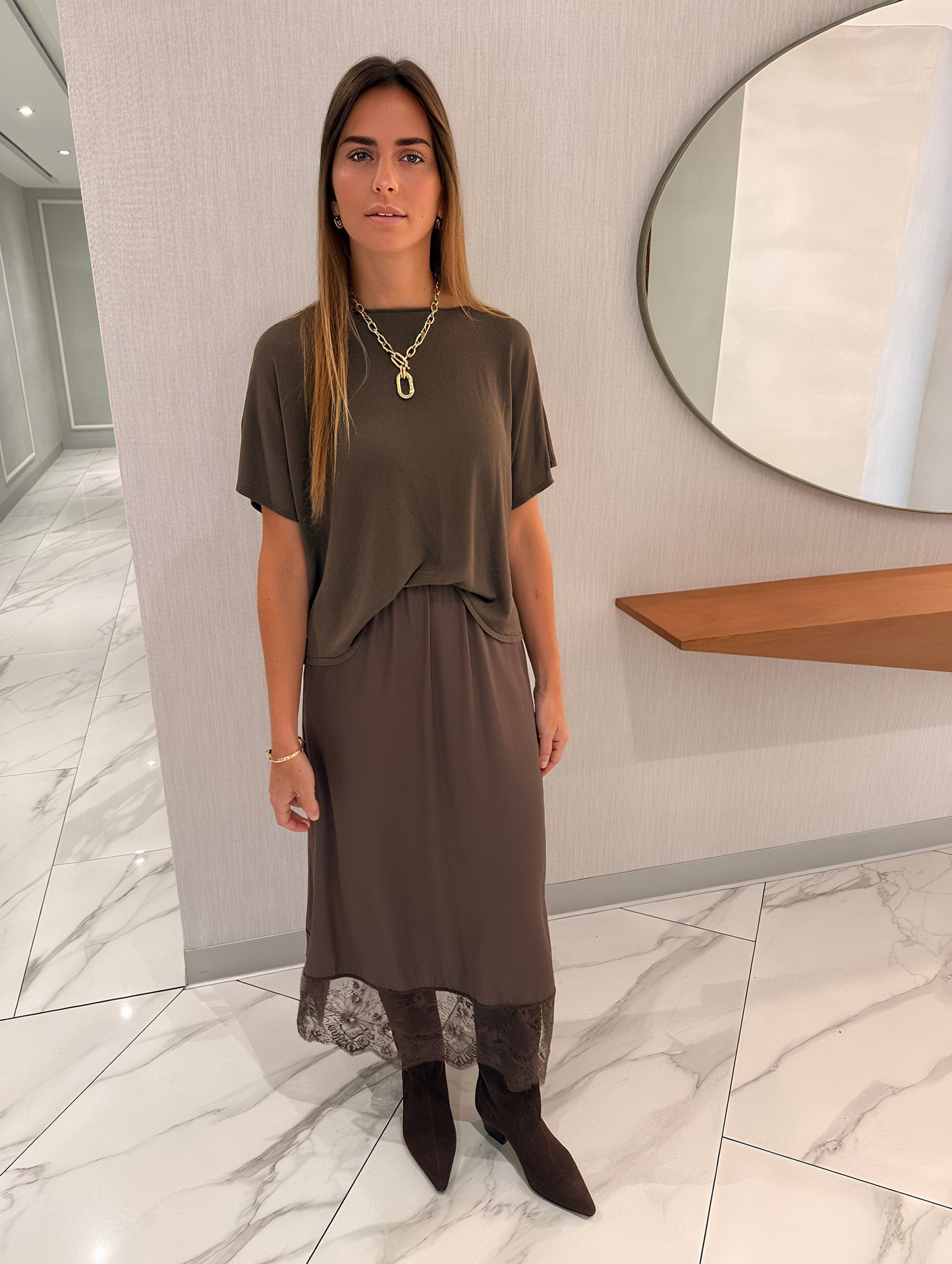 CAMILLE KNIT TOP - MOCHA