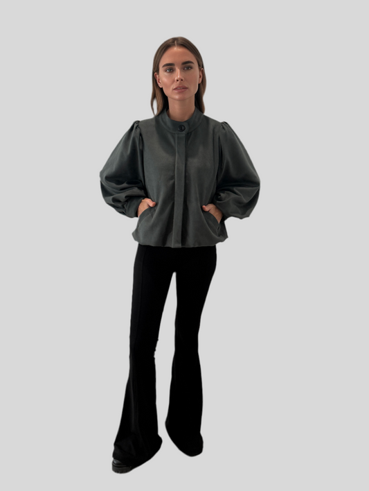 COBALT SUEDE JACKET