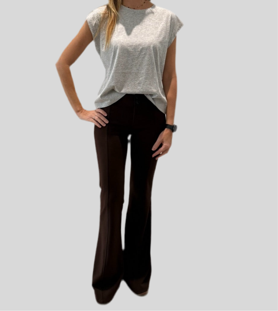 BROWN FLARE PANTS