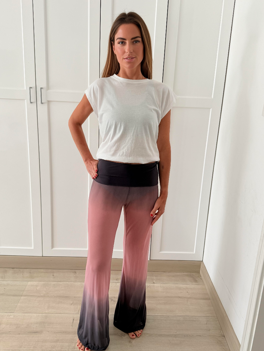 PINK COVER UP MESH PANT