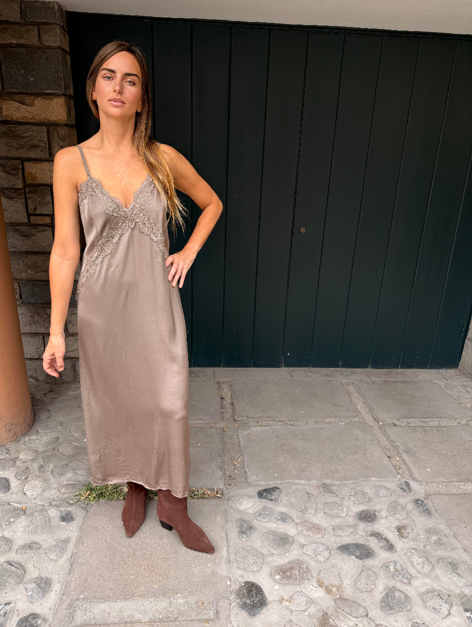 VITTORIA DRESS -TAUPE