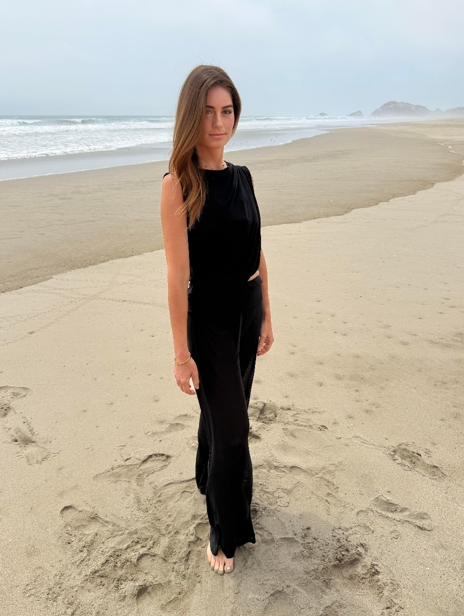 BLACK COVER UP MESH PANT