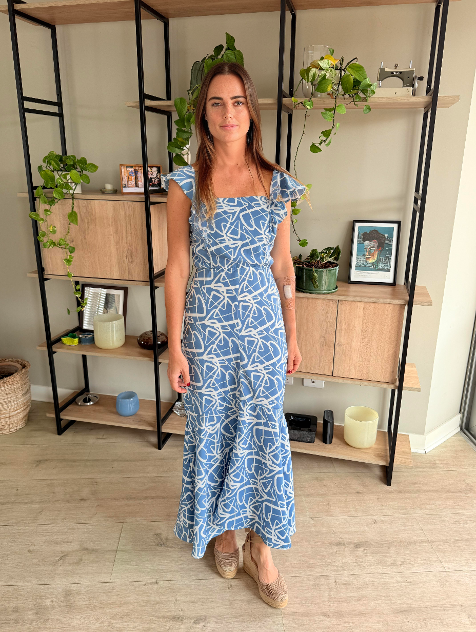 XIA PRINTED SILK DRESS