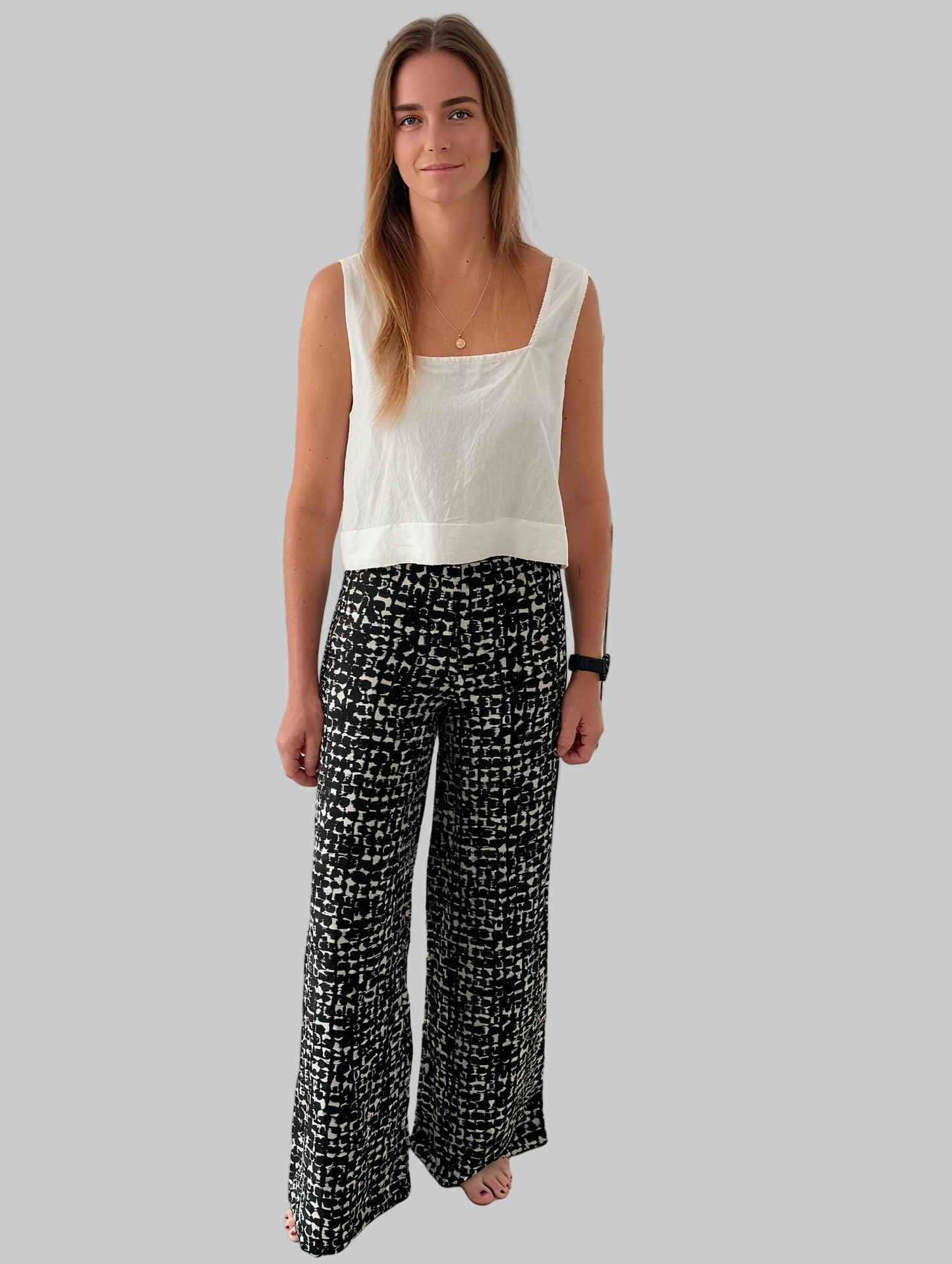 LES SILK PALAZZO PANTS