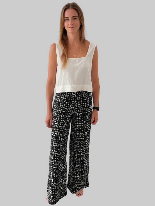 LES SILK PALAZZO PANTS