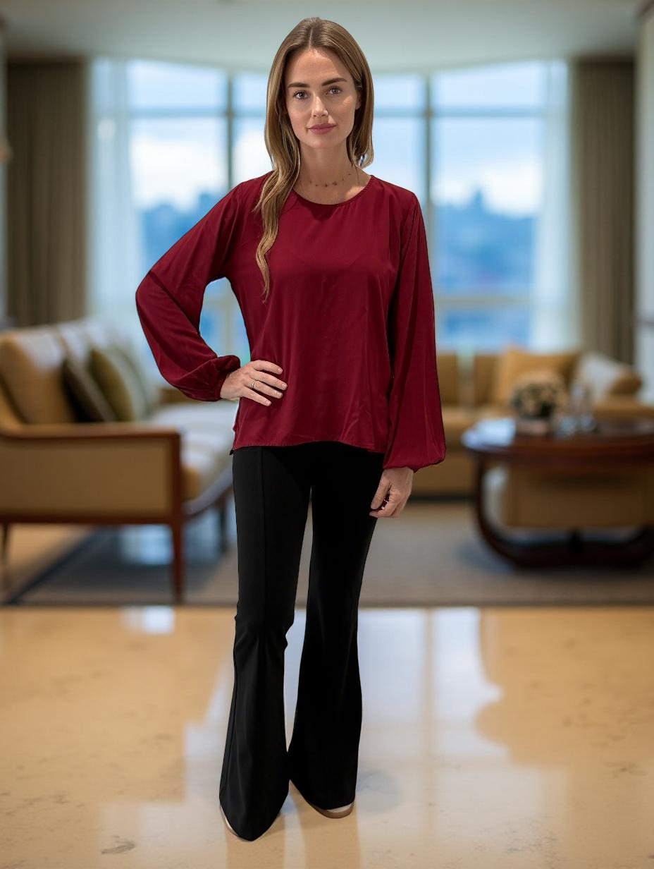 BLACK FLARE PANTS