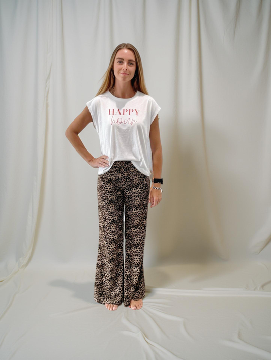 ANIMAL PRINT LIA SILK PANTS