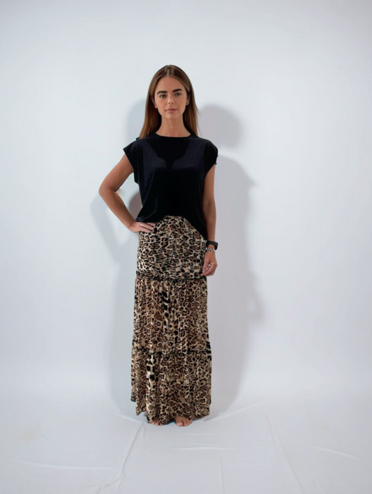 ANIMAL PRINT LACE SKIRT