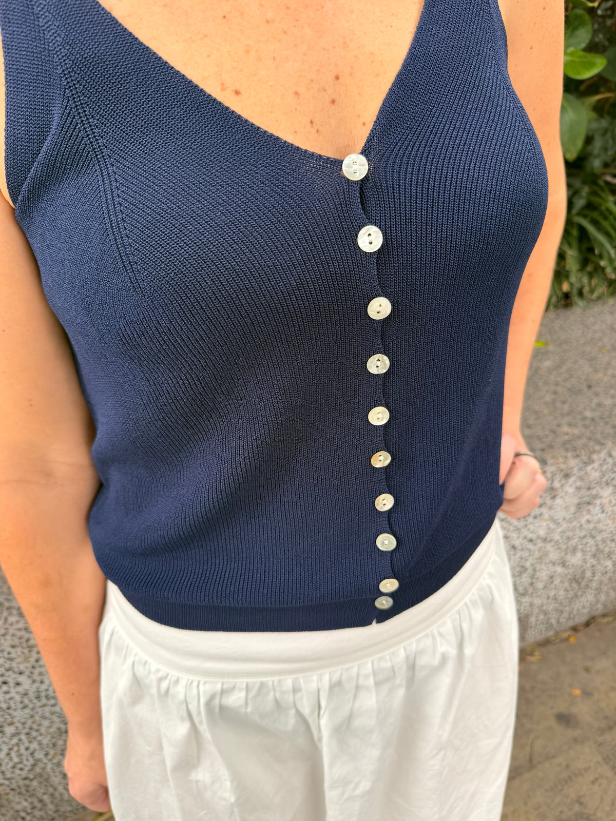 COMO TOP - Navy Blue