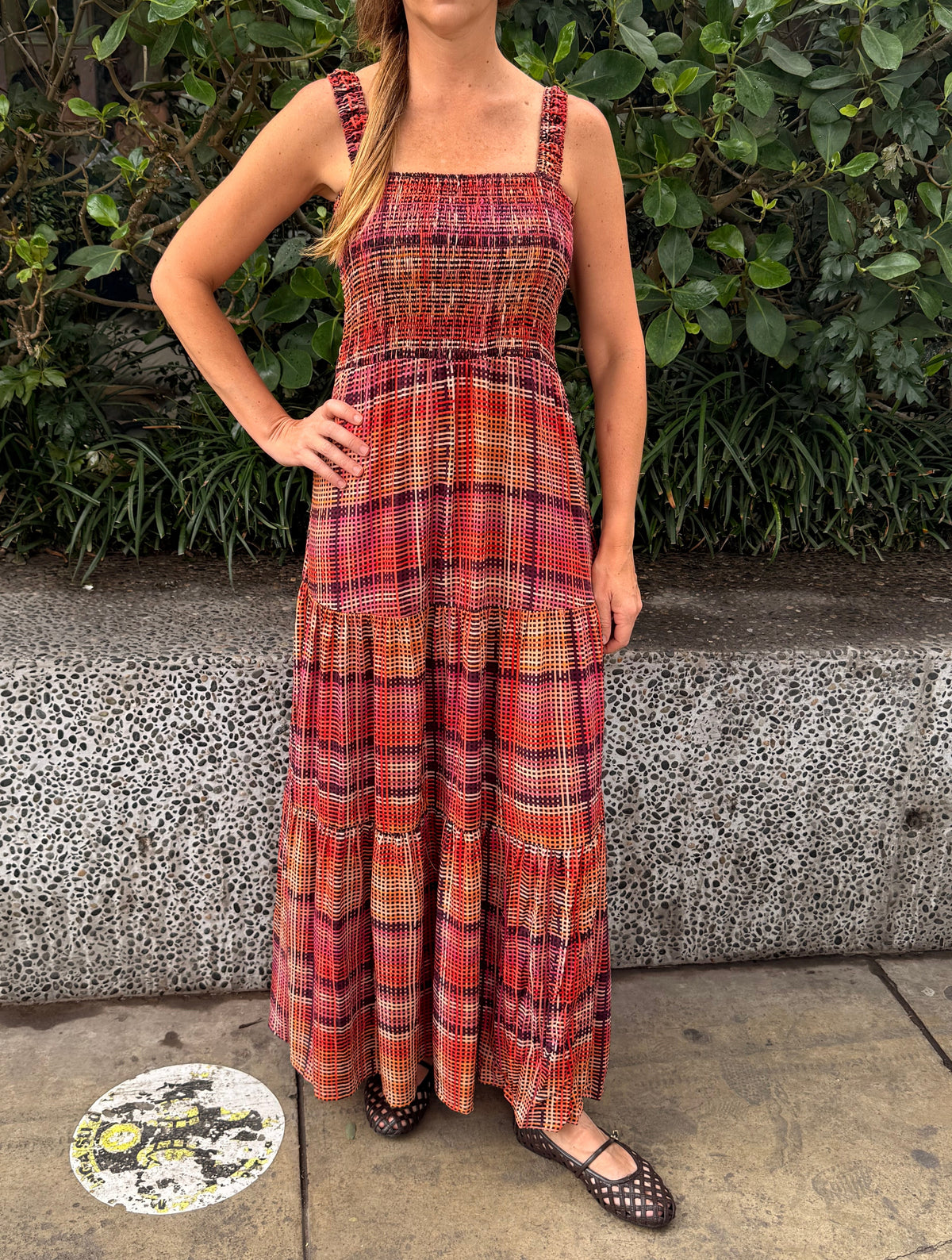 ELARA DRESS - Sunset Check
