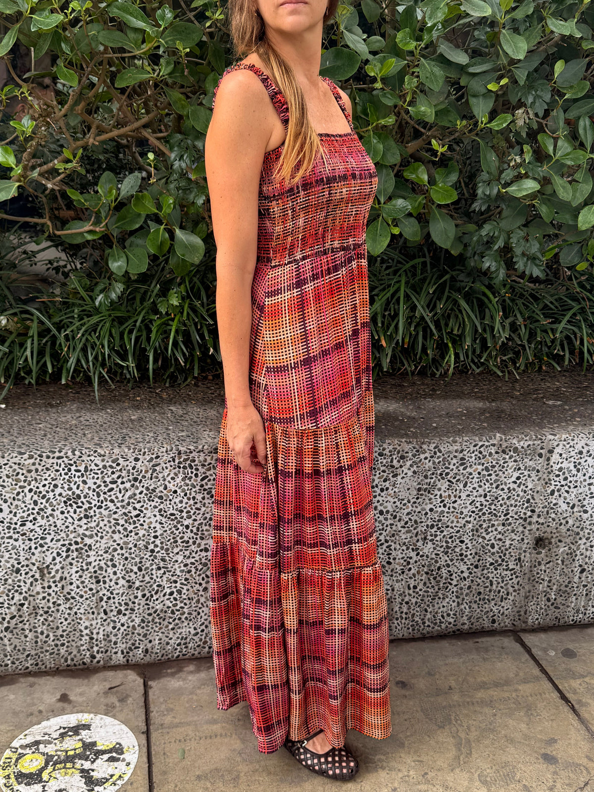 ELARA DRESS - Sunset Check