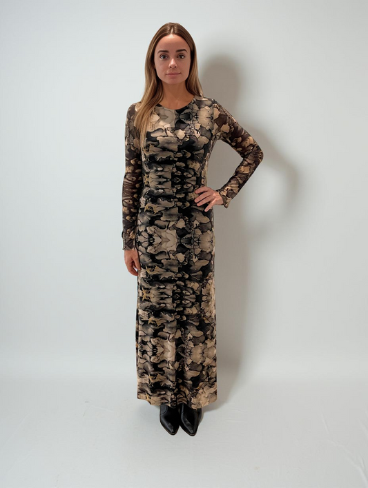 AMELIA PRINTED MESH DRESS
