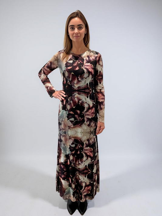 AISSA PRINTED MESH DRESS
