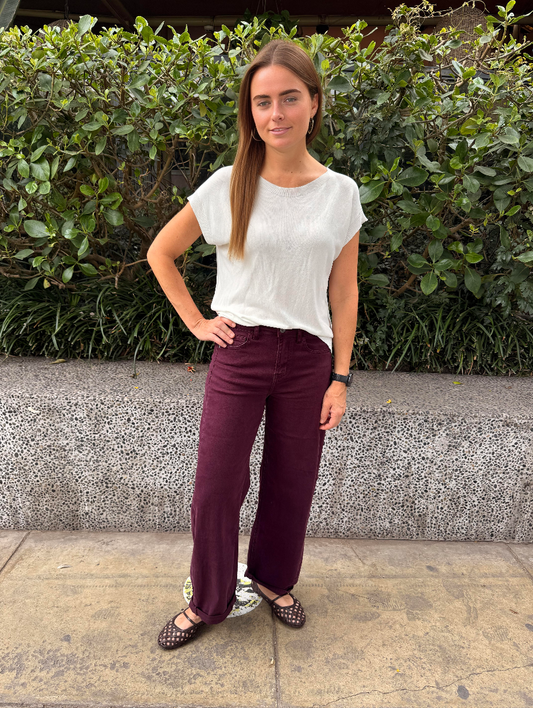 LUCCA PANT BURGUNDY
